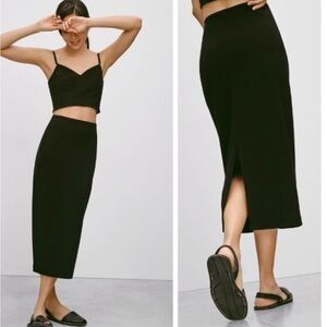 Babaton Johan knit pencil skirt black 6 EUC